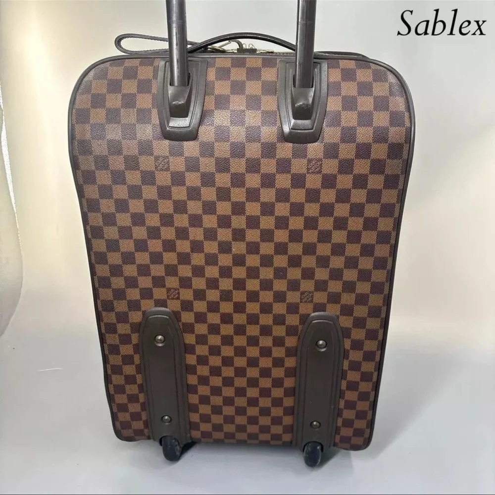 Louis Vuitton Damier Ebene Rolling Carry-On Luggage Brown